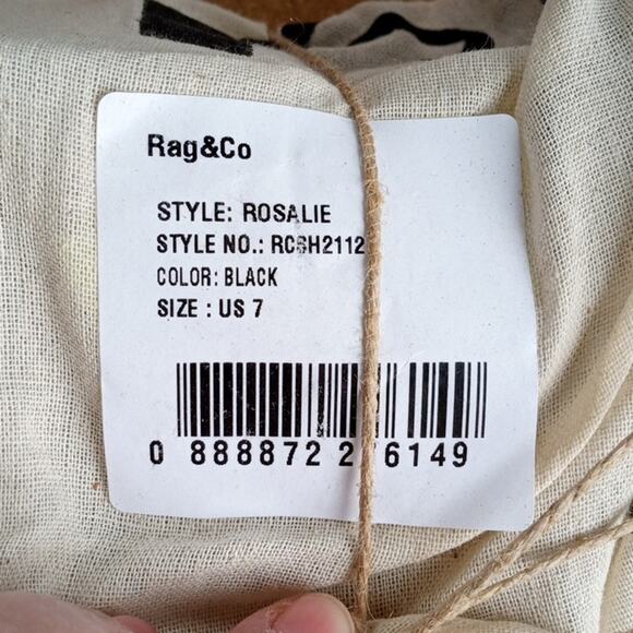 🎀2/$25🎀[H109] RAG & CO [ROSALIE] Black Block Heeled Sandal, Size 7 - Picture 15 of 16